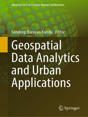cover image of Geospatial Data Analytics and Urban Applications